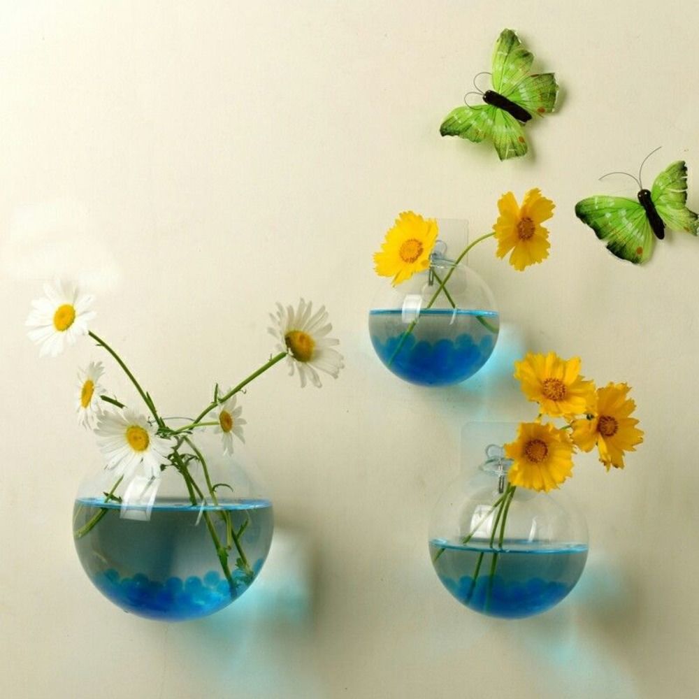 Hydroponic Grow Pod - Transparent Glass Vase Wall Hanging Hydroponic