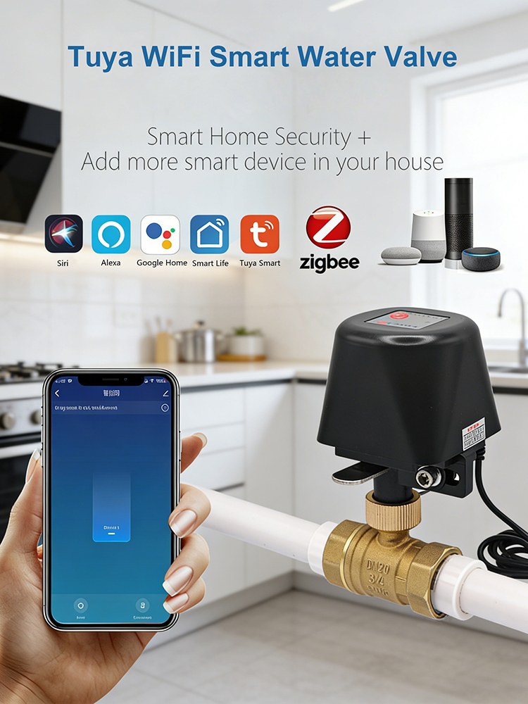 Tuya Smart Water Valve​ DN15/D - Smart Garden Home Assistant recension och pris