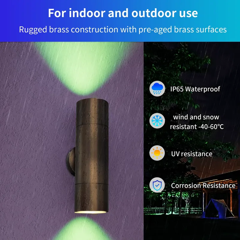 Durable Brass Outdoor LED Wall - Smart Gardening recension och pris