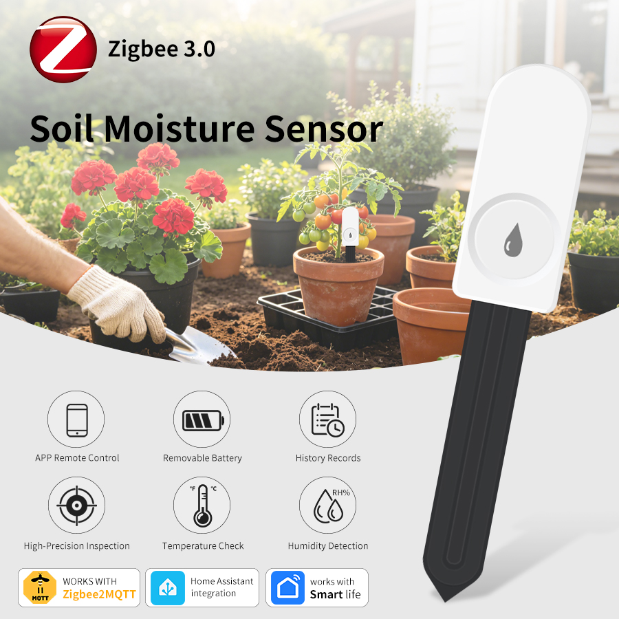 ZigBee Smart Soil Moisture Sen - Smart Garden Home Assistant recension och pris