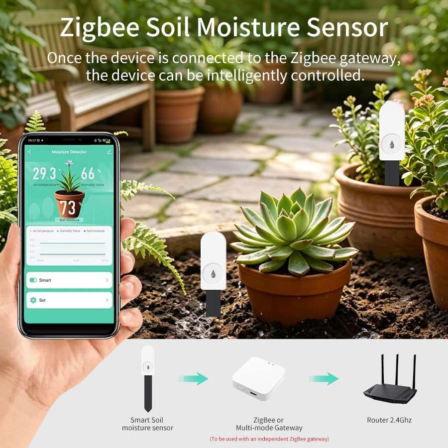 ZigBee Smart Soil Moisture Sen - Smart Garden Home Assistant recension och pris
