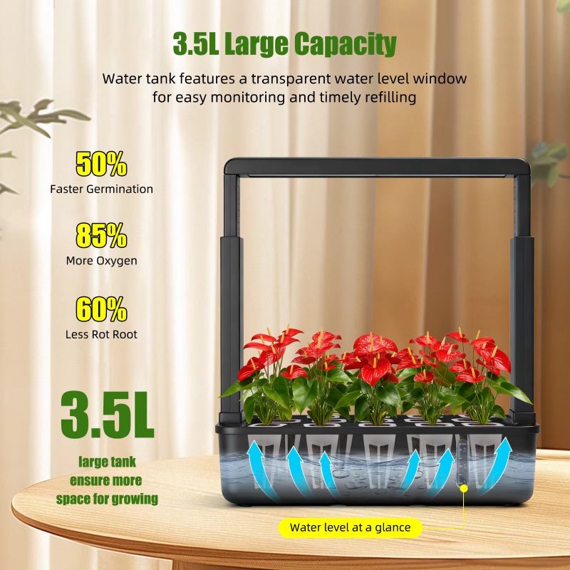 Indoor LED 15 Tube Hydroponics - Smart Garden At Home recension och pris
