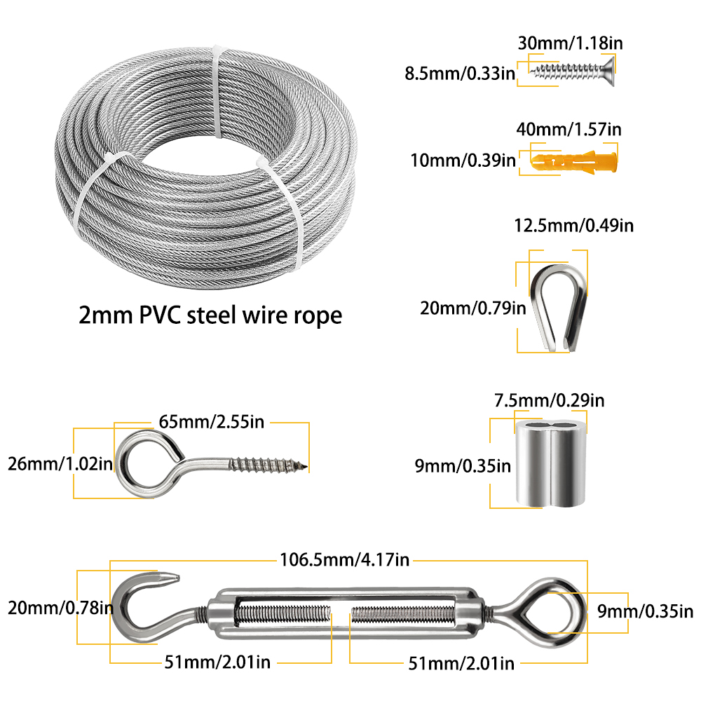 10-25M Steel Wire Rope Stainle - Smart Garden Fence recension och pris