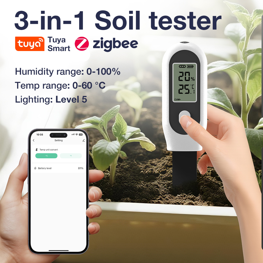 Tuya Zigbee 3 in 1 Soil Temper - Smart Garden Home Assistant recension och pris